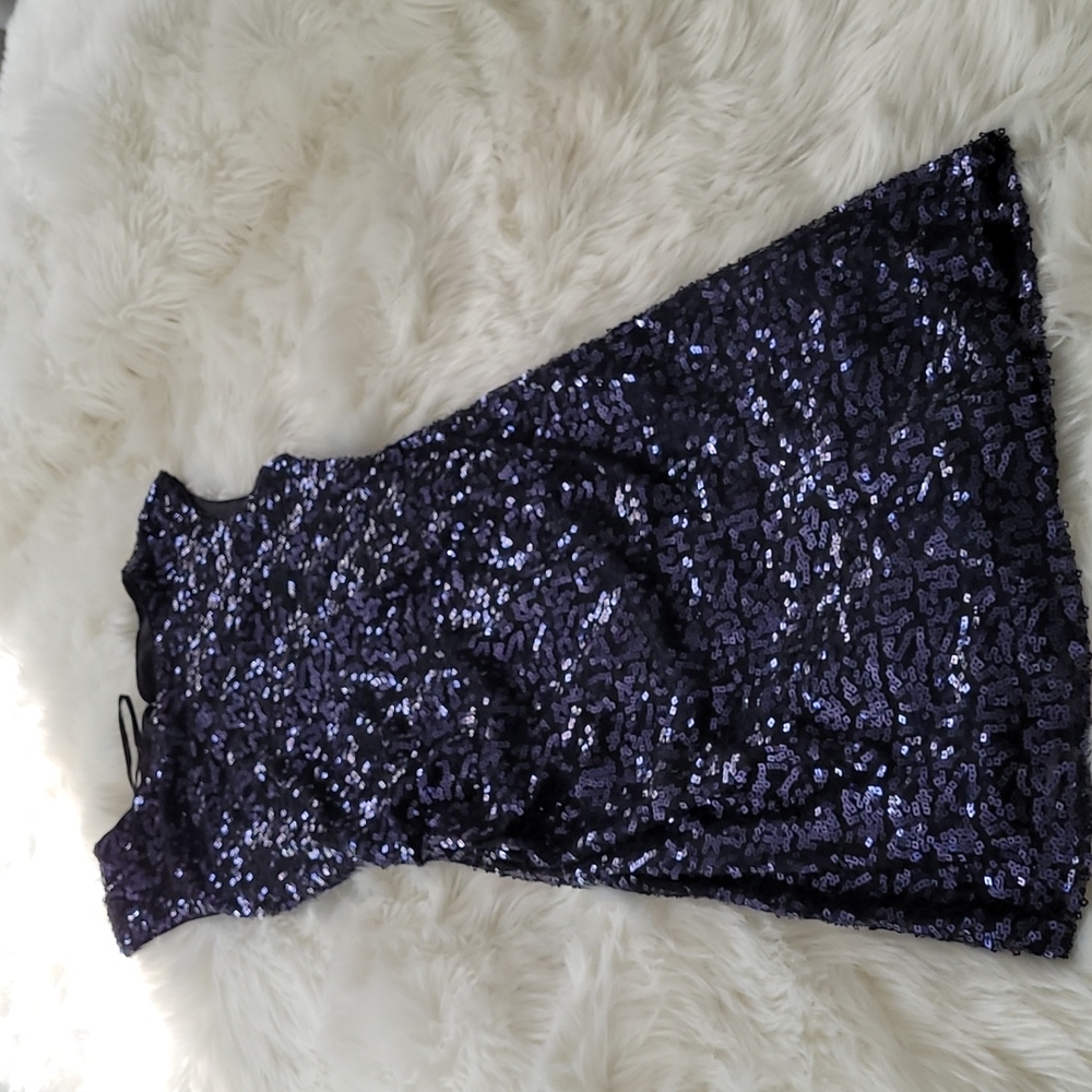 Navy blue sequins dress Sz 8